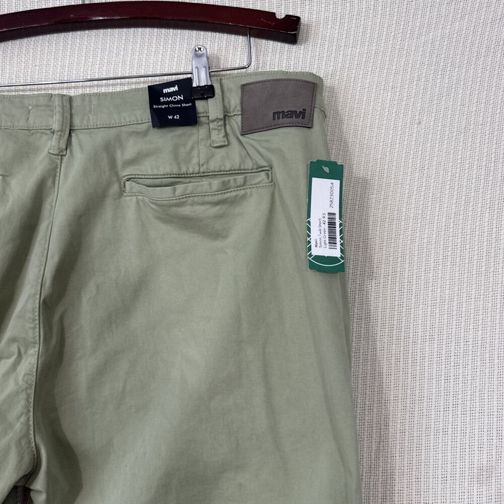 Mavi Simon Chino Shorts Men 42 Sage Stretch Twill Casual Golf Preppy Resort Wear - Picture 5 of 5